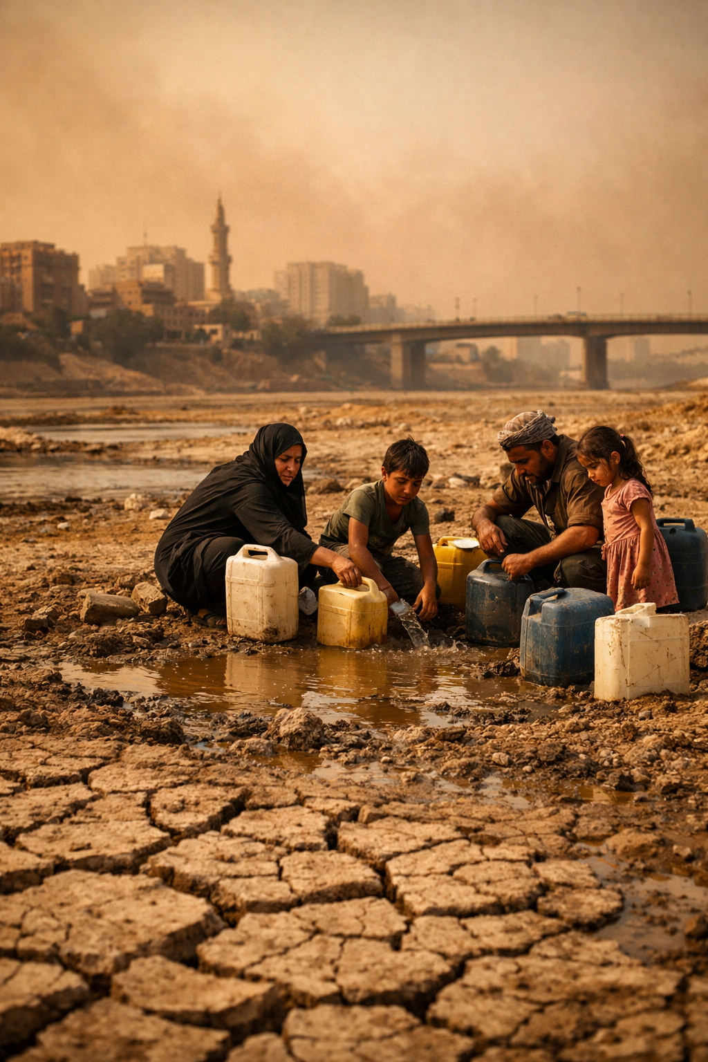 La crise de l'eau en Irak - Image générée par l'intelligence artificielle